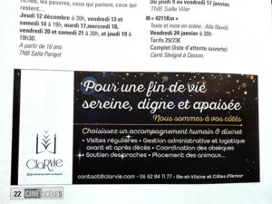 Encart publicitaire Clarvie